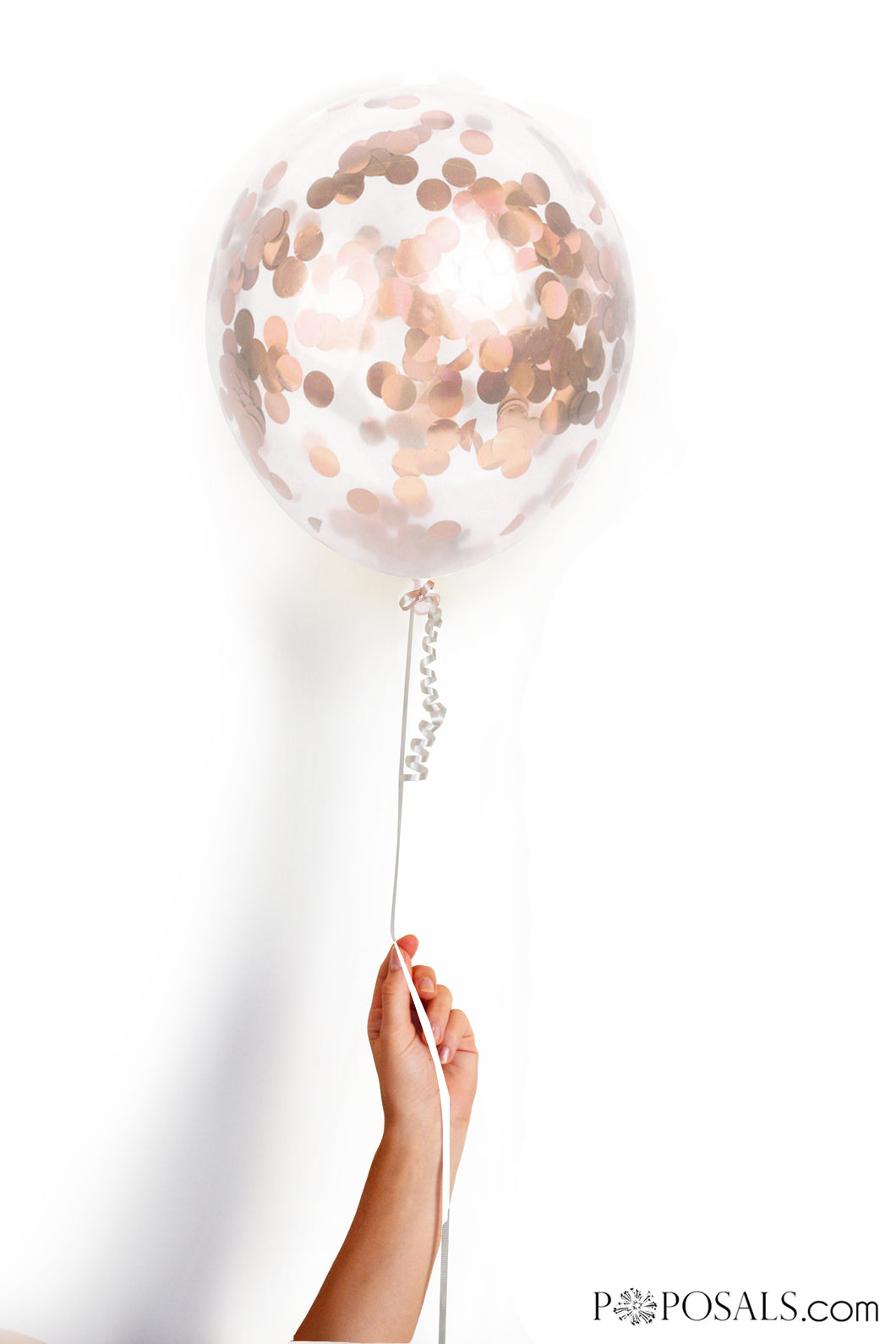 Pre-Filled Rose Gold Confetti Balloon Pack