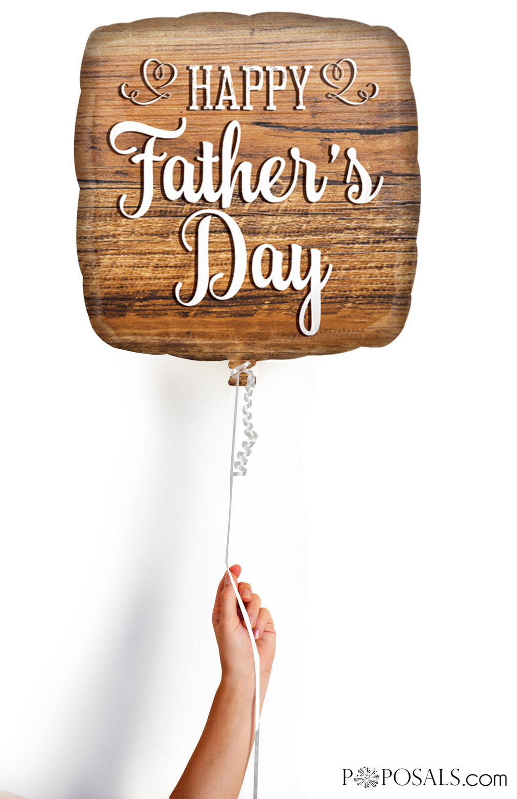 Rustic Wood Happy Father's Day Mylar Balloon